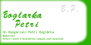boglarka petri business card